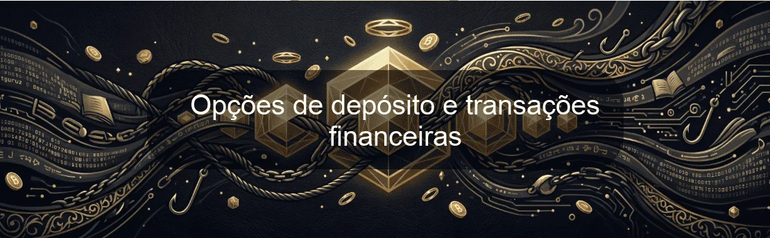 Opções de depósito e transações financeiras Opções de depósito e transações financeiras